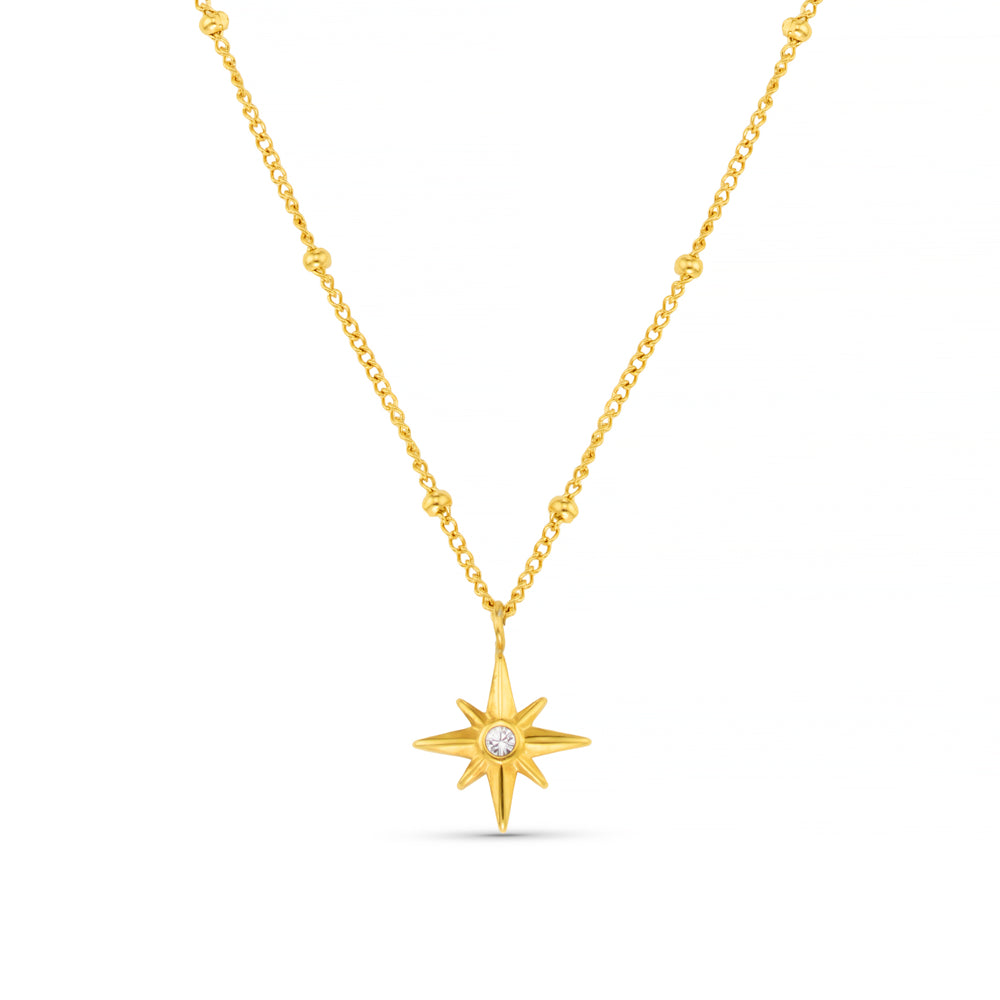 Short Necklace LUXE Starburst & Satellite Chain Necklace Orelia Jewellery