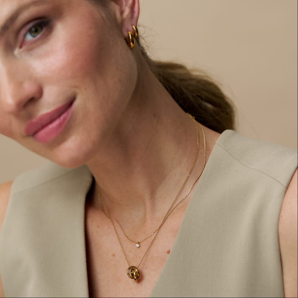 Short Necklace Mini Interlocking Necklace Orelia Jewellery