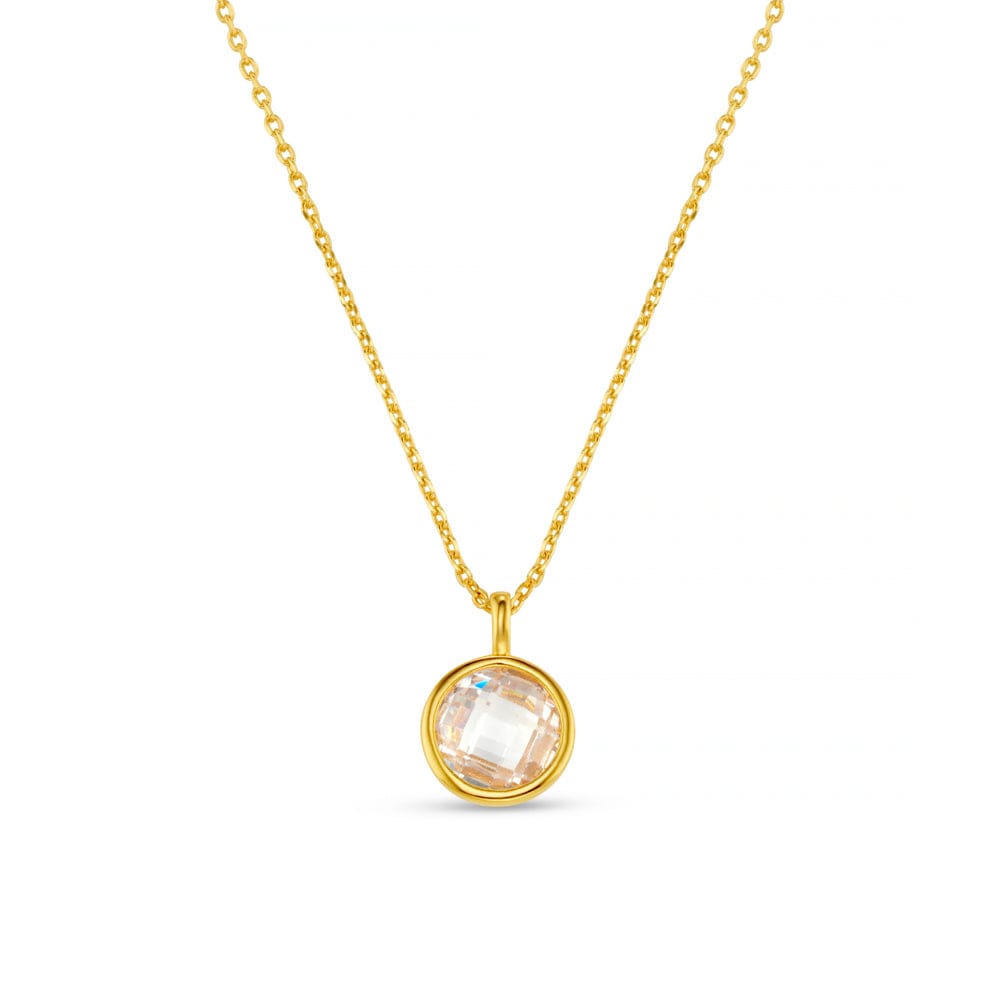 Short Necklace ONE Faceted Crystal Charm Necklace Orelia Jewellery