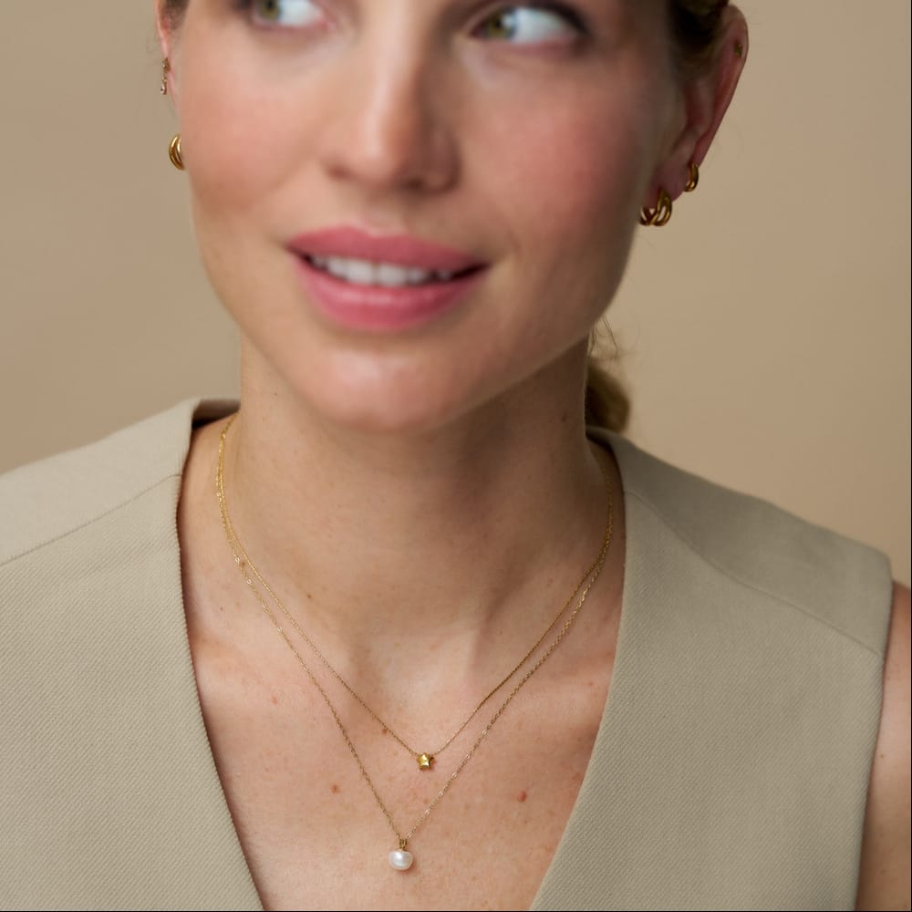 Short Necklace Organic Pearl Collar Necklace Orelia Jewellery