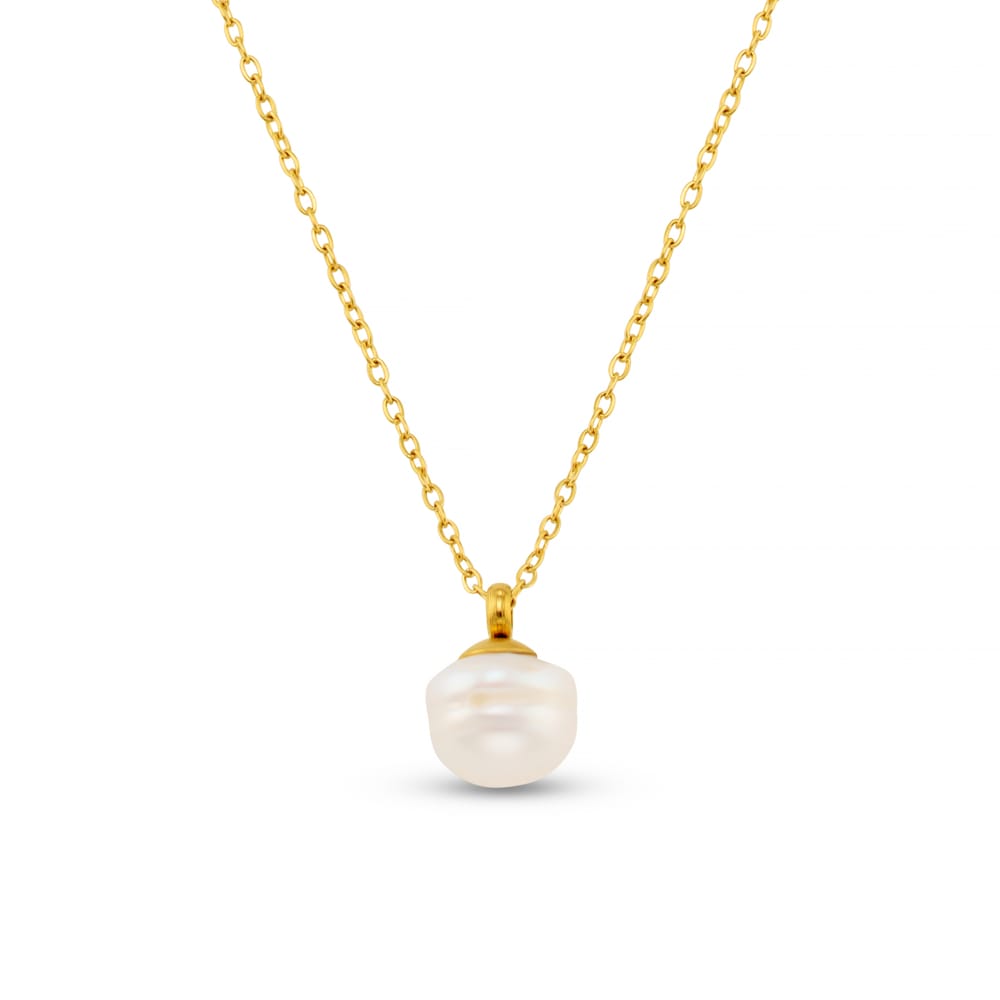 Short Necklace Organic Pearl Collar Necklace Orelia Jewellery