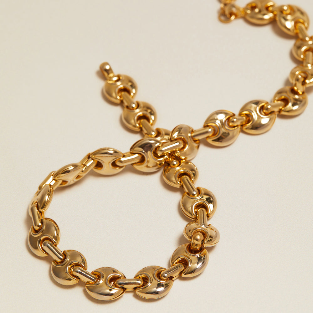 Short Necklace Vintage Chunky Mariner Chain Necklace Orelia Jewellery