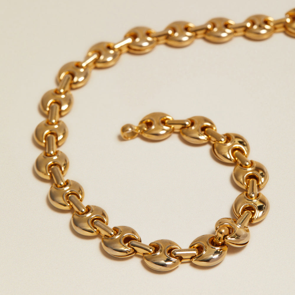Short Necklace Vintage Chunky Mariner Chain Necklace Orelia Jewellery