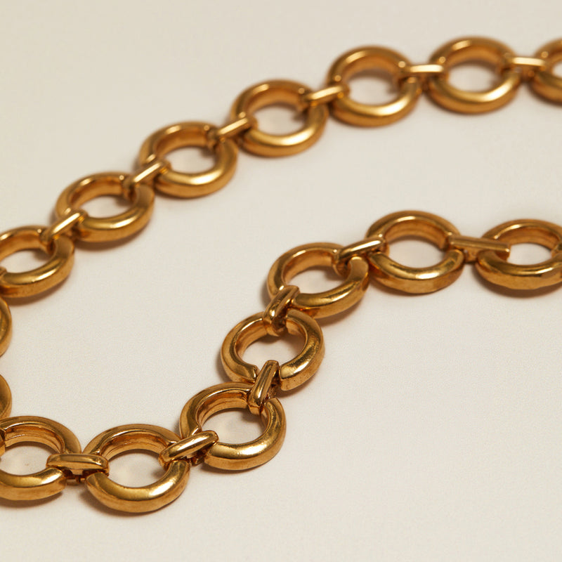 Short Necklace Vintage Open Circle Chain Necklace Orelia Jewellery