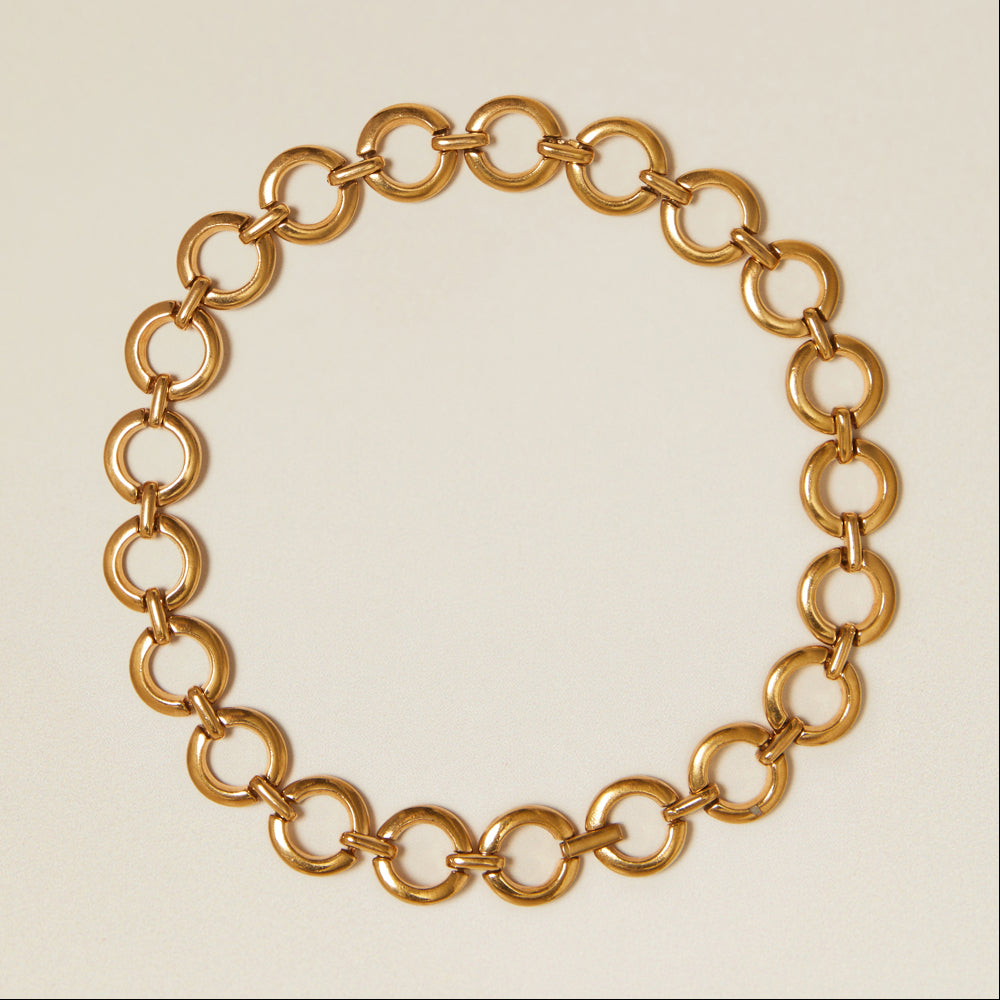 Short Necklace Vintage Open Circle Chain Necklace Orelia Jewellery