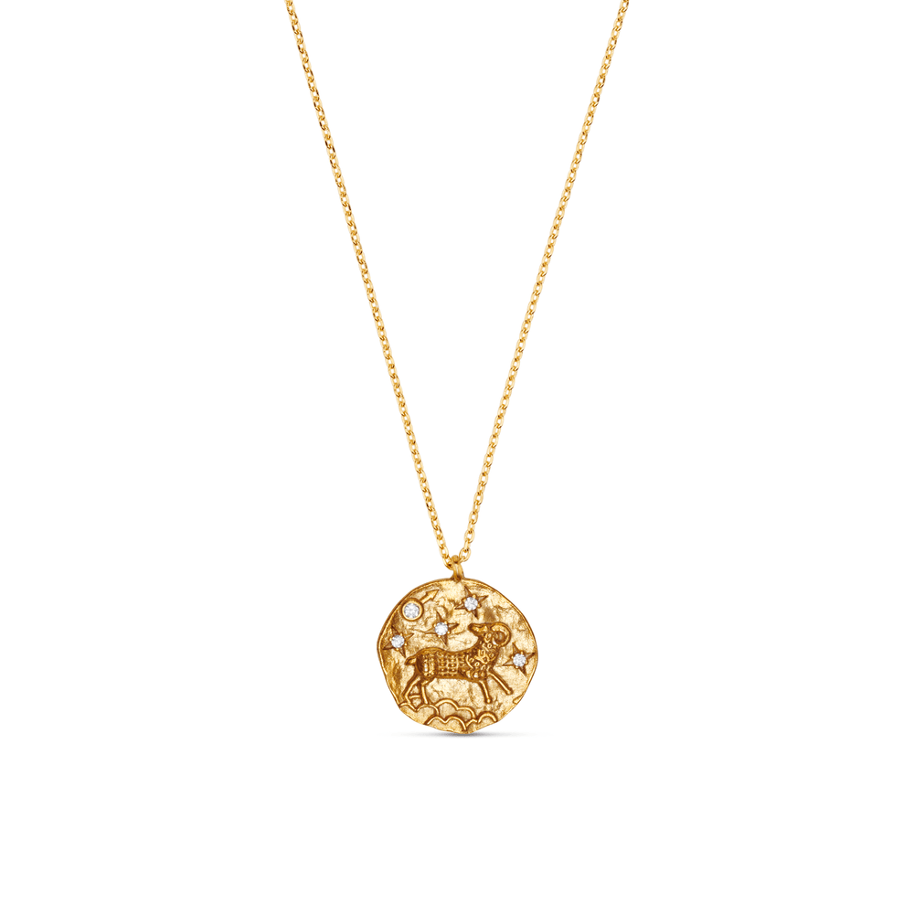 Short Necklaces Aries Zodiac Necklace Orelia Jewellery
