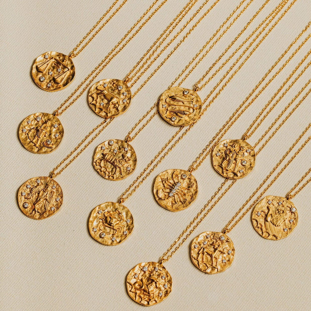 Short Necklaces Capricorn Zodiac Necklace Orelia Jewellery