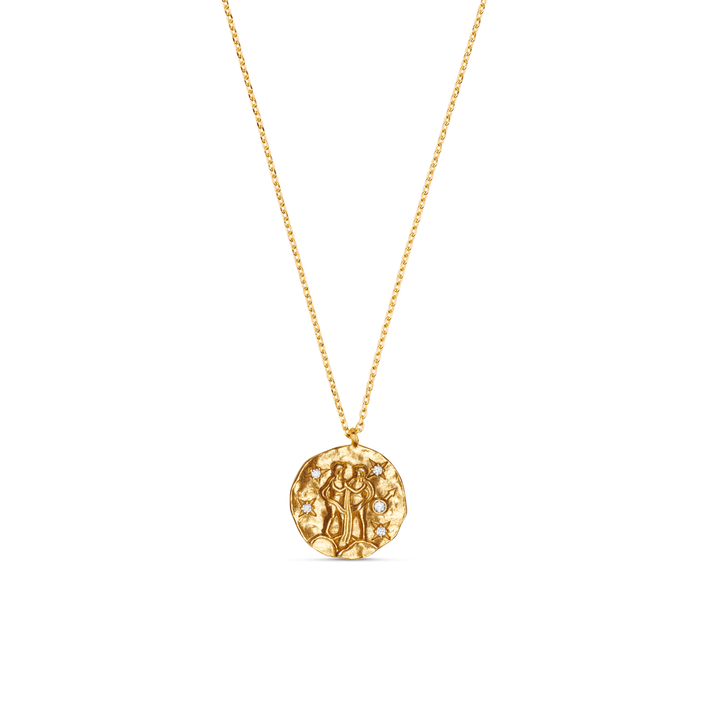 Short Necklaces Gemini Zodiac Necklace Orelia Jewellery