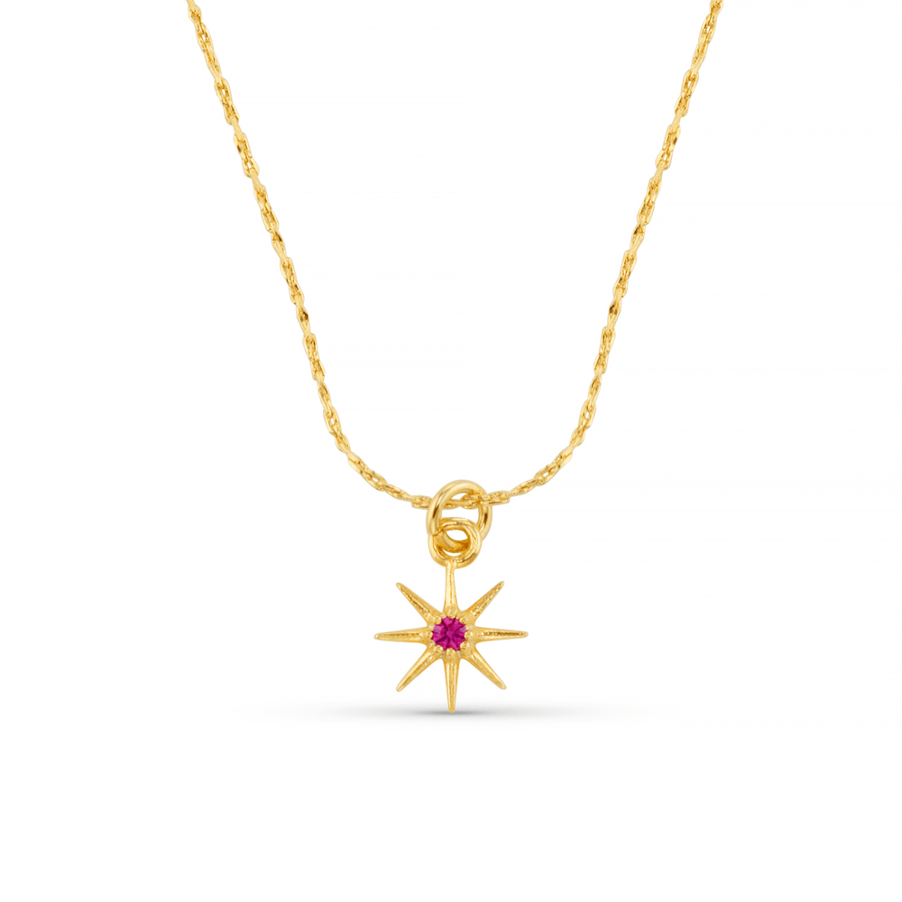 Short Necklaces July Birthstone Ruby Necklace Orelia Jewellery