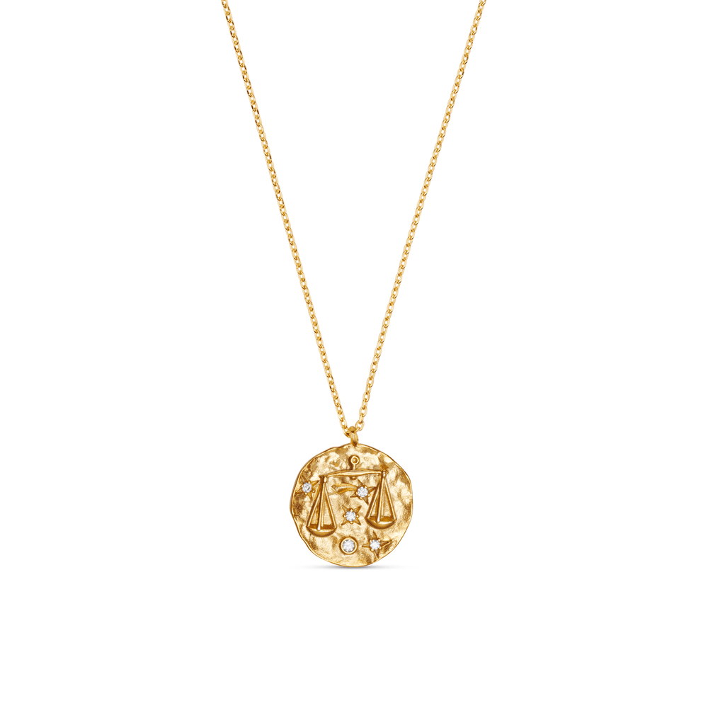 Short Necklaces Libra Zodiac Necklace Orelia Jewellery