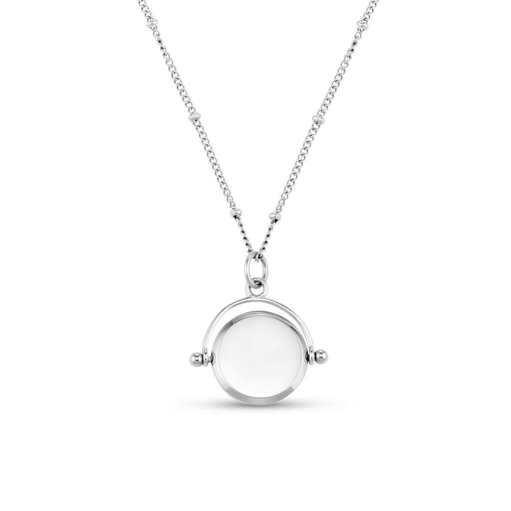 Faceted Disc Spinner Necklace