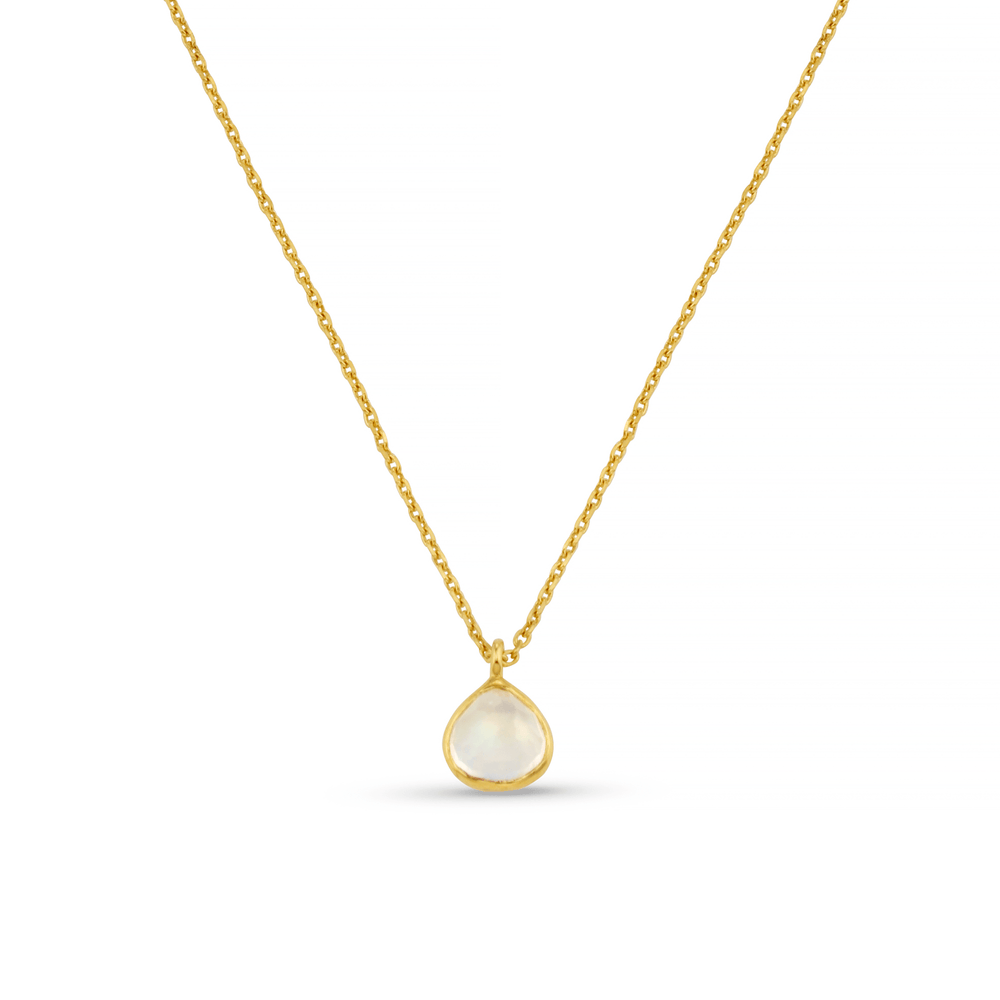 Short Necklaces LUXE Moonstone Semi-Precious Necklace Orelia Jewellery
