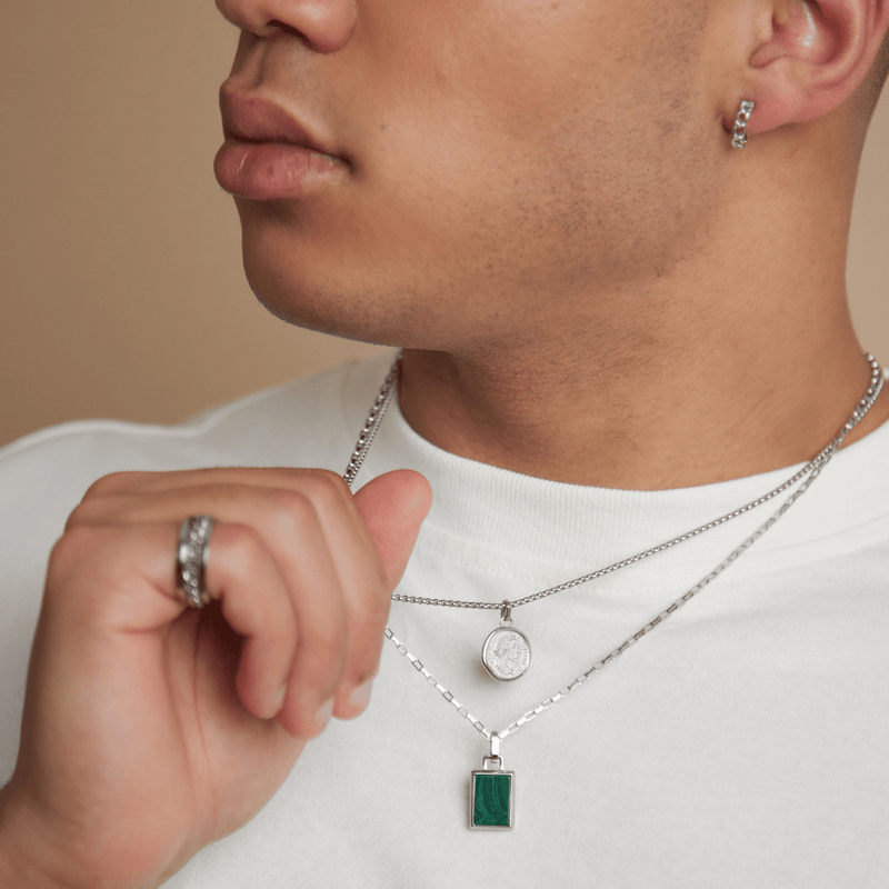 Short Necklaces Malachite Tag Necklace Orelia Jewellery