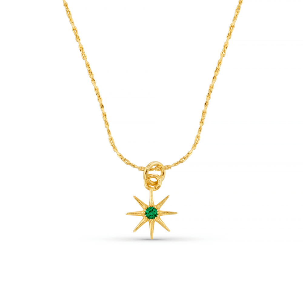 Short Necklaces May Birthstone Emerald Necklace Orelia Jewellery
