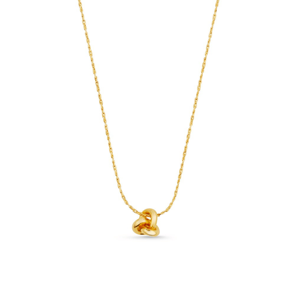Short Necklaces Mini Knot Fine Collar Necklace - Gold Orelia Jewellery