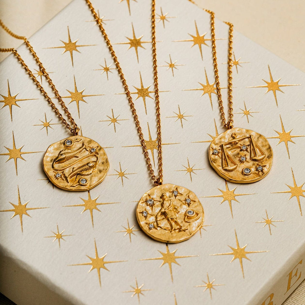 Short Necklaces Pisces Zodiac Necklace Orelia Jewellery