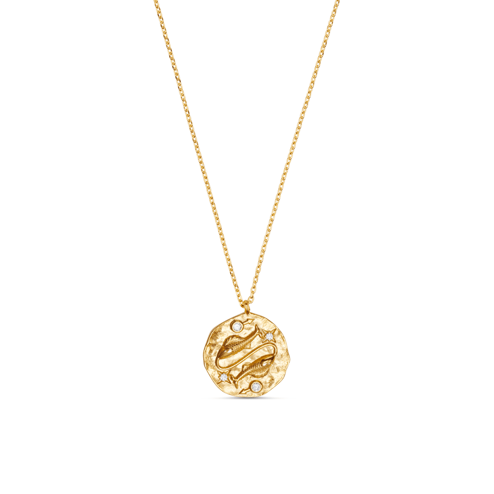 Short Necklaces Pisces Zodiac Necklace Orelia Jewellery