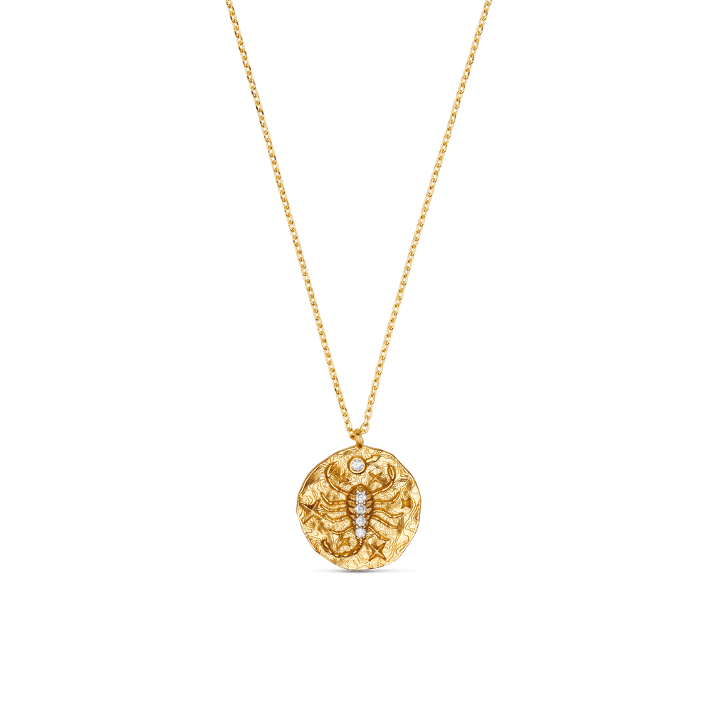 Short Necklaces Scorpio Zodiac Necklace Orelia Jewellery