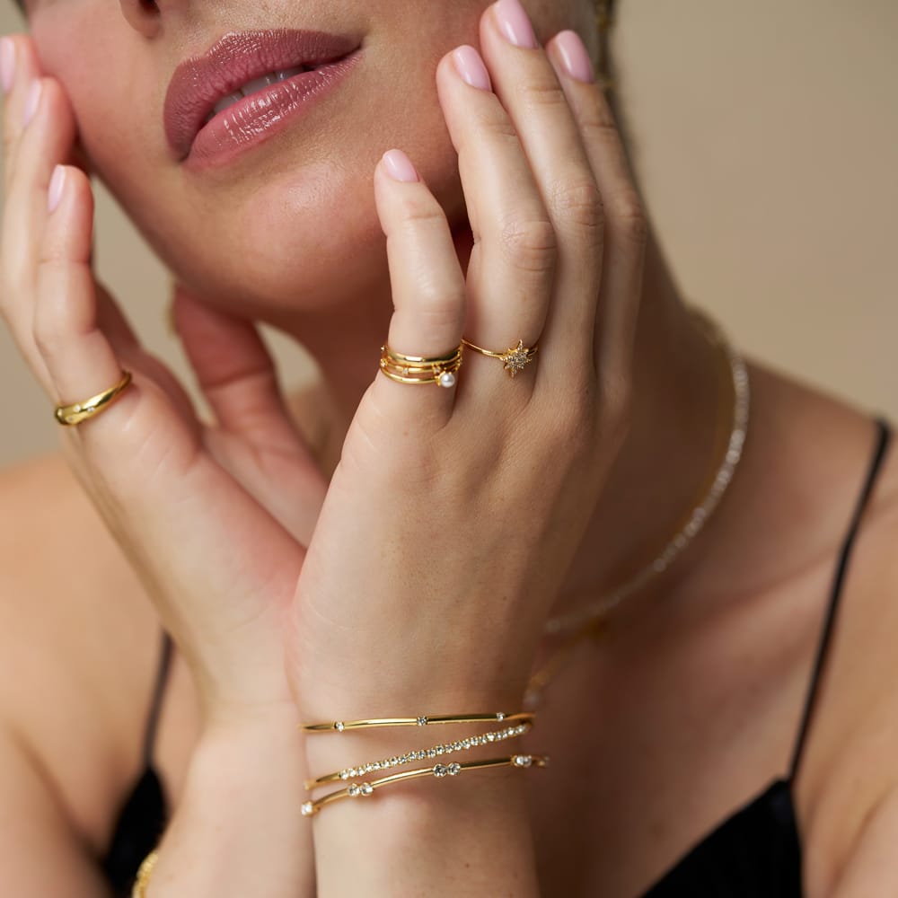 Single Band Ring Fine Crystal Starburst Ring Orelia Jewellery