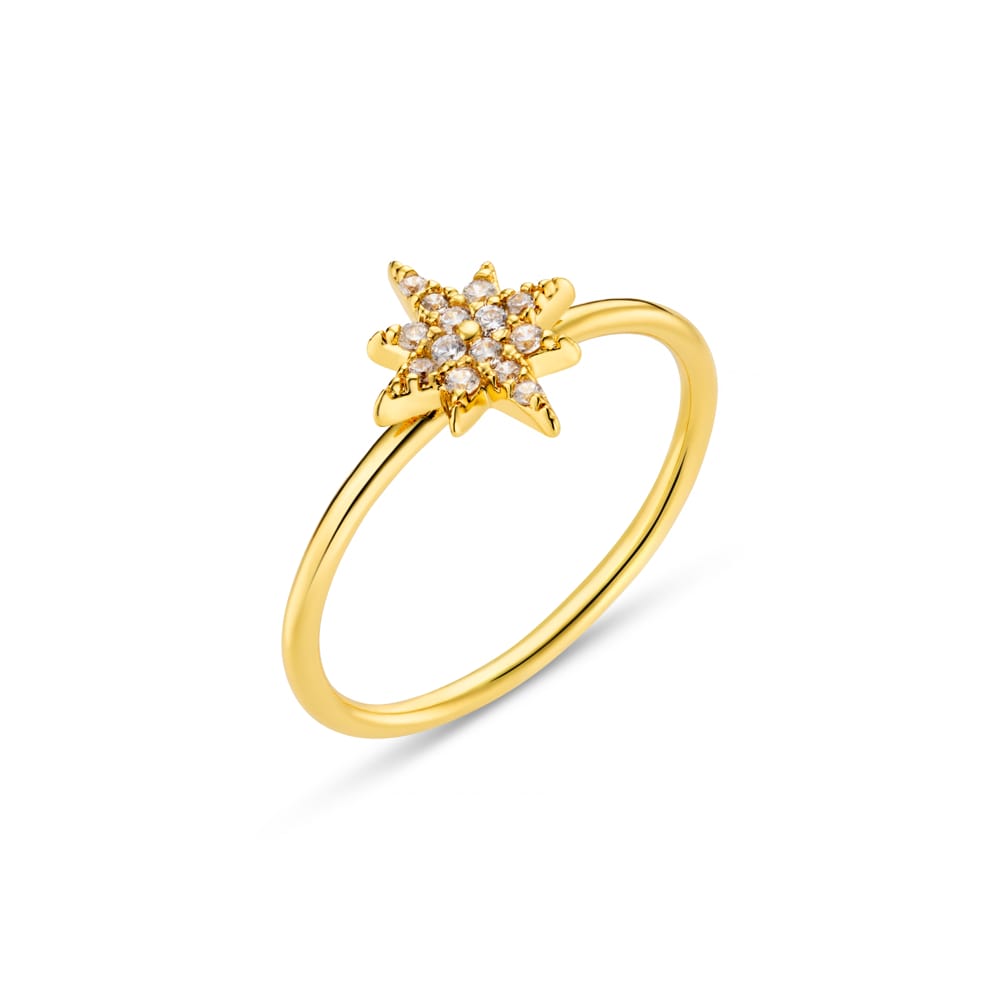 Single Band Ring Fine Crystal Starburst Ring Orelia Jewellery
