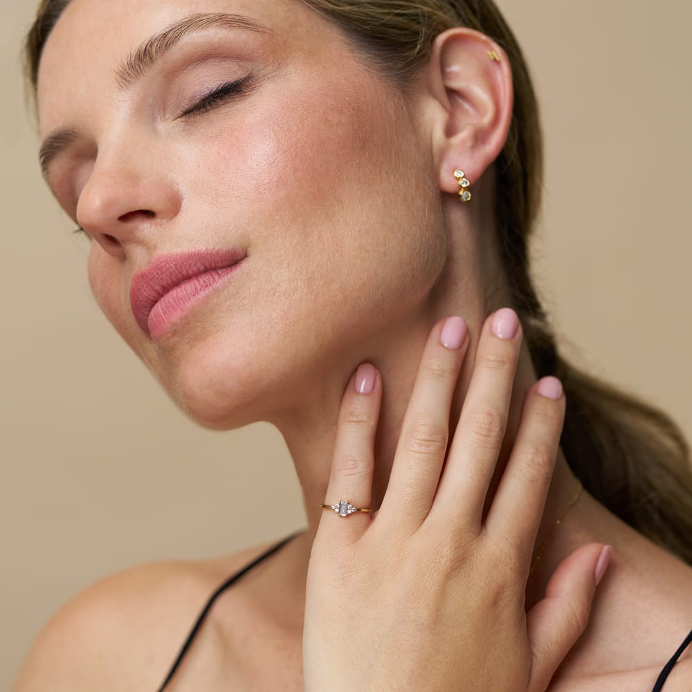 Single Band Ring LUXE Fine Crystal Cluster Ring Orelia Jewellery