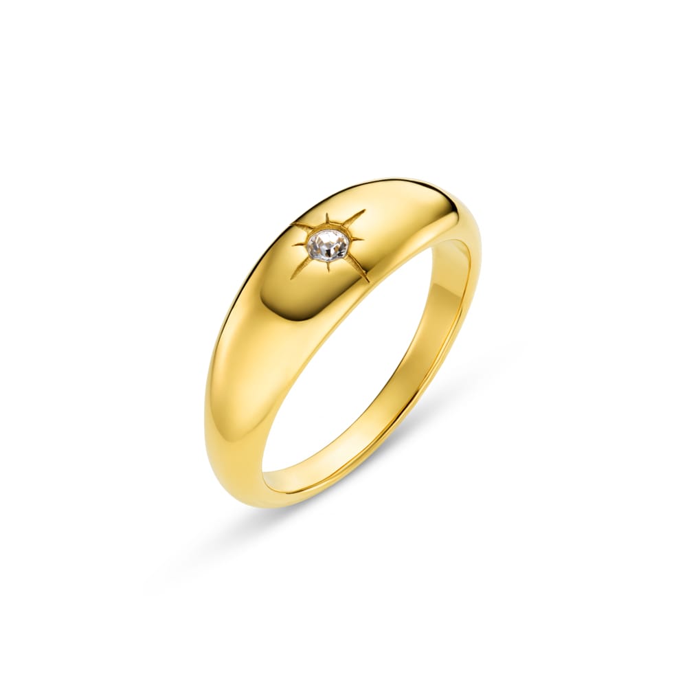 Single Band Ring LUXE Starburst Domed Ring Orelia Jewellery