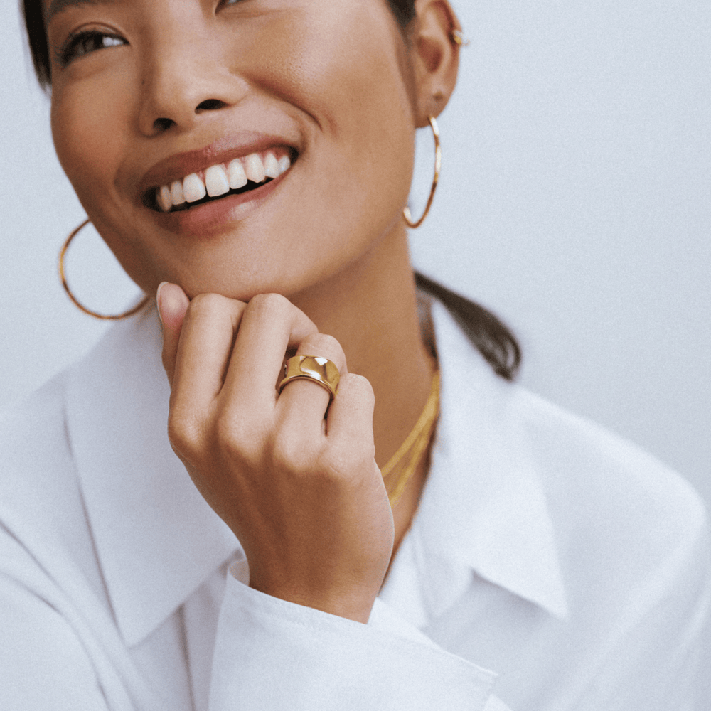 Single Band Ring LUXE Statement Molten Ring Orelia Jewellery