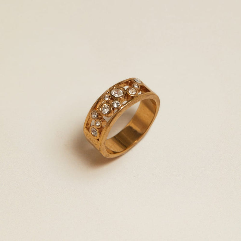 Single Band Ring Vintage Scattered Crystal Ring Orelia Jewellery