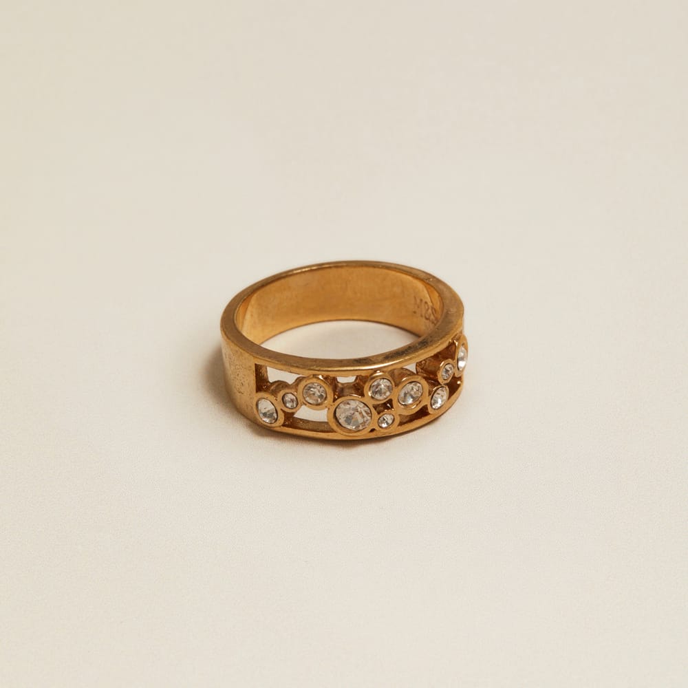 Single Band Ring Vintage Scattered Crystal Ring Orelia Jewellery