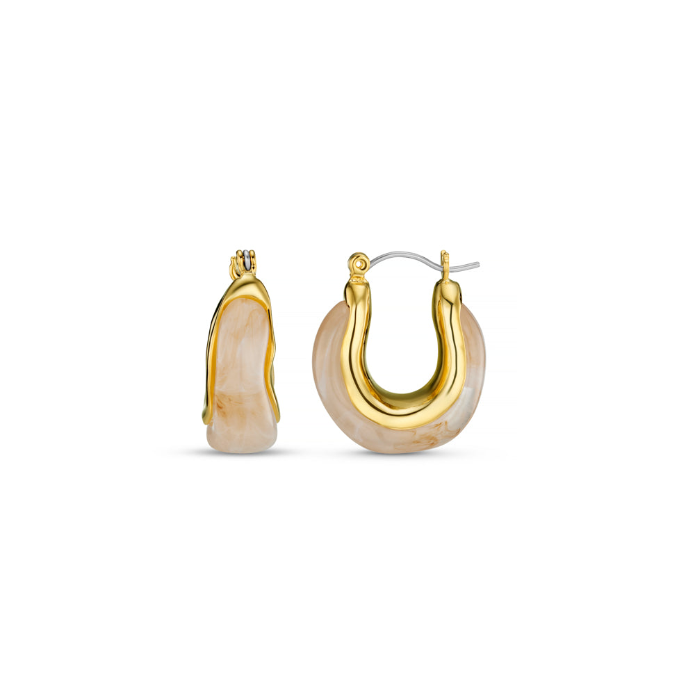 Small Hoop Default Marble Resin Hoop Earrings Orelia Jewellery