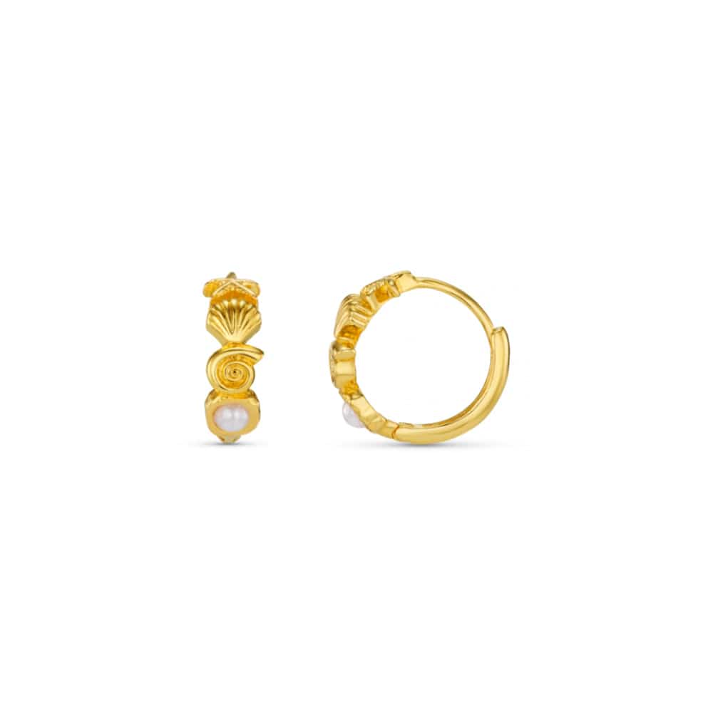 Small Hoop Default Seaside Motif Hoop Earrings Orelia Jewellery