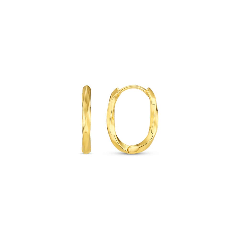 Small Hoop ONE Oval Twist Hoop Earrings Orelia Jewellery