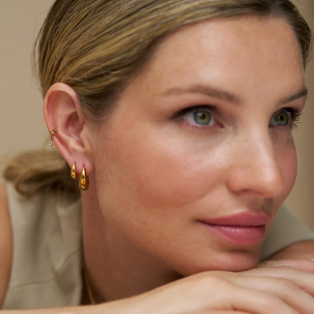 Small Hoop Small Tapered Hoop Earrings Orelia Jewellery