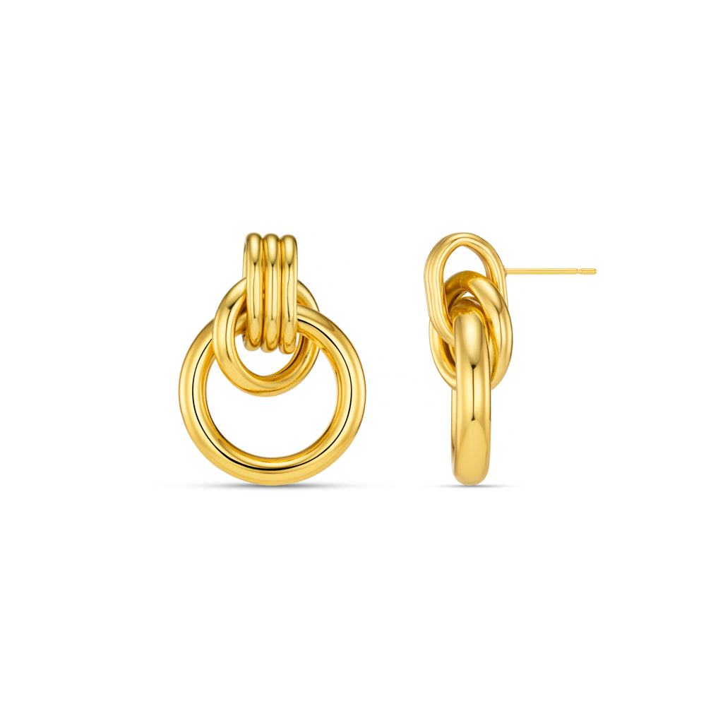 Statement Earring Default Linear Interlocking Earrings Orelia Jewellery