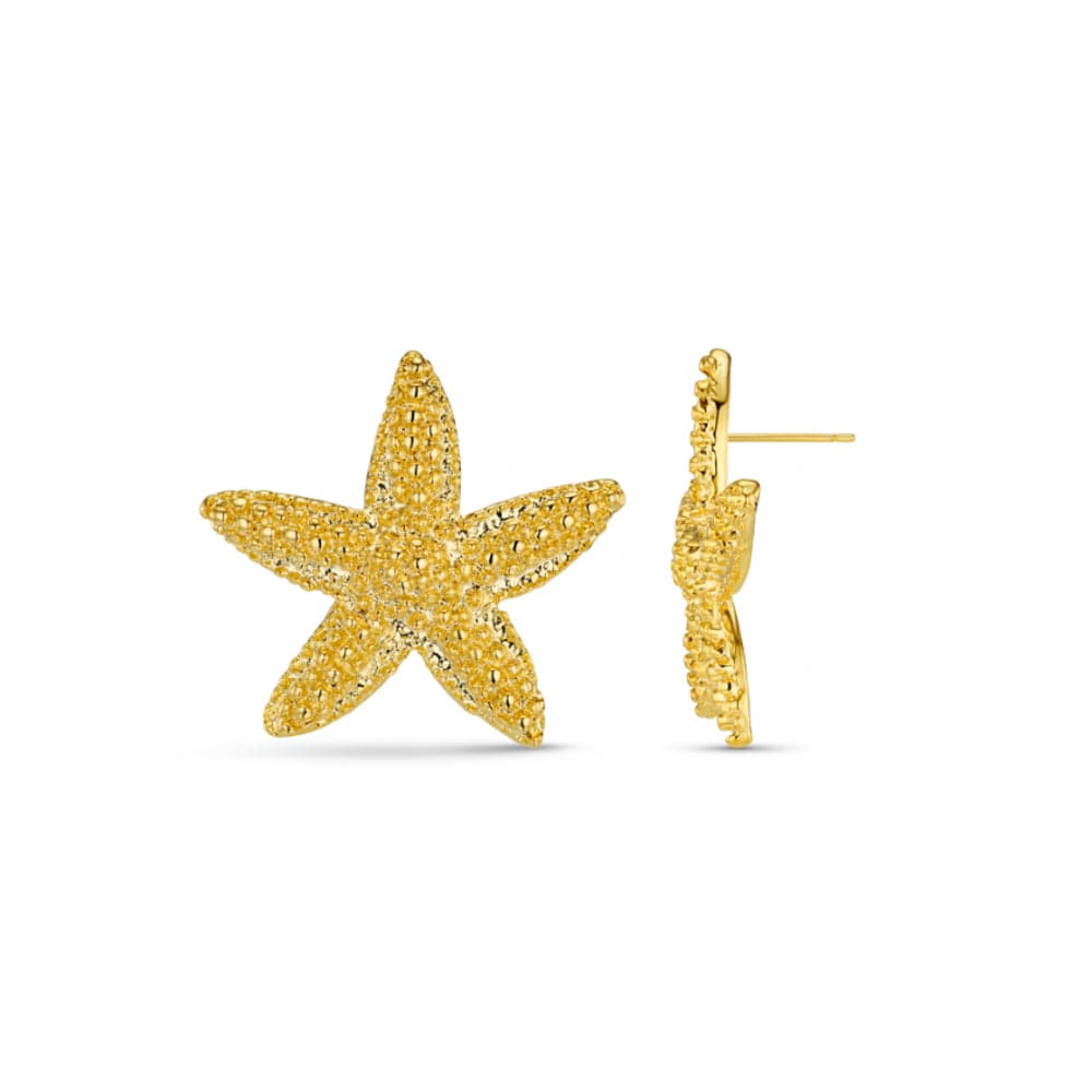 Statement Earring Default Statement Textured Starfish Stud Earrings Orelia Jewellery