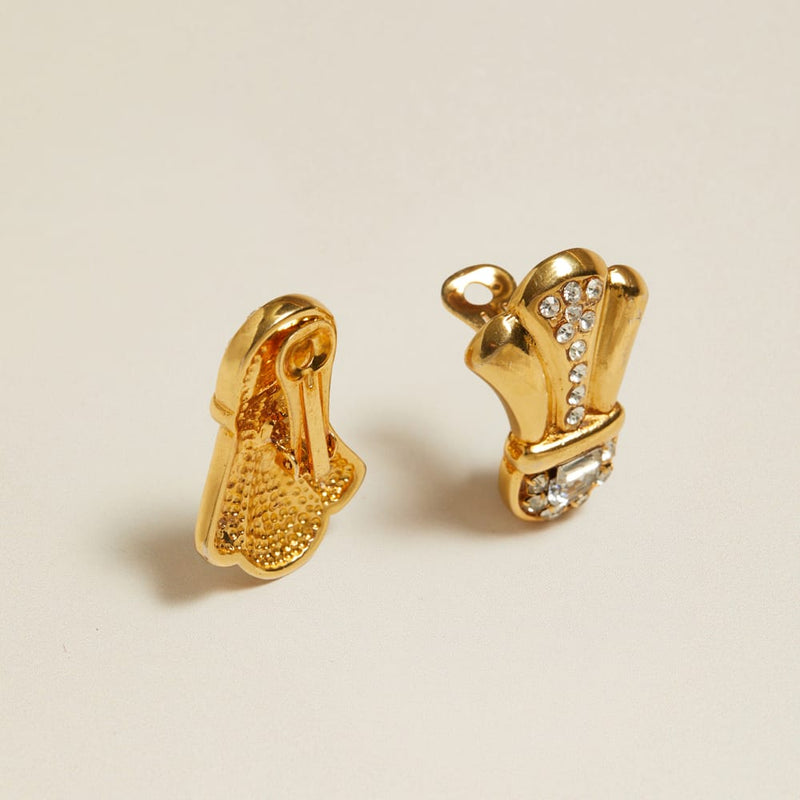 Statement Earring Default Vintage Crystal Fan Clip-On Earrings Orelia Jewellery