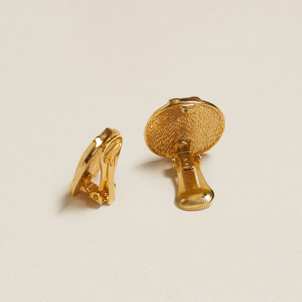 Statement Earring Default Vintage Oval Crystal Clip-On Earrings Orelia Jewellery