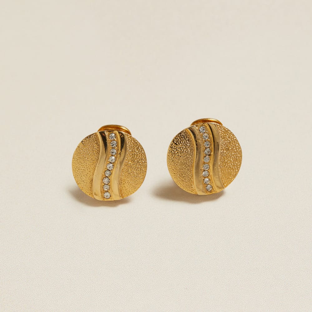 Statement Earring Default Vintage Oval Crystal Clip-On Earrings Orelia Jewellery