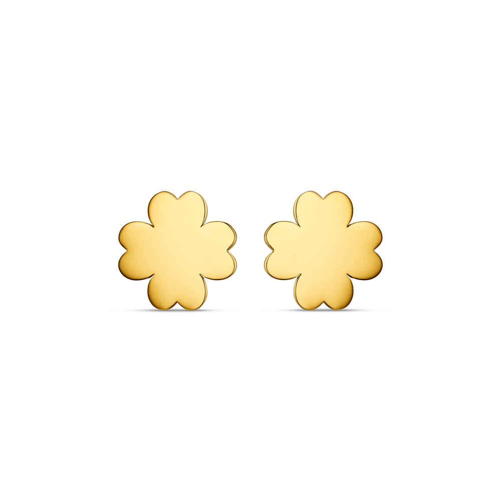 Statement Earring LUXE Polished Clover Statement Stud Earring Orelia Jewellery
