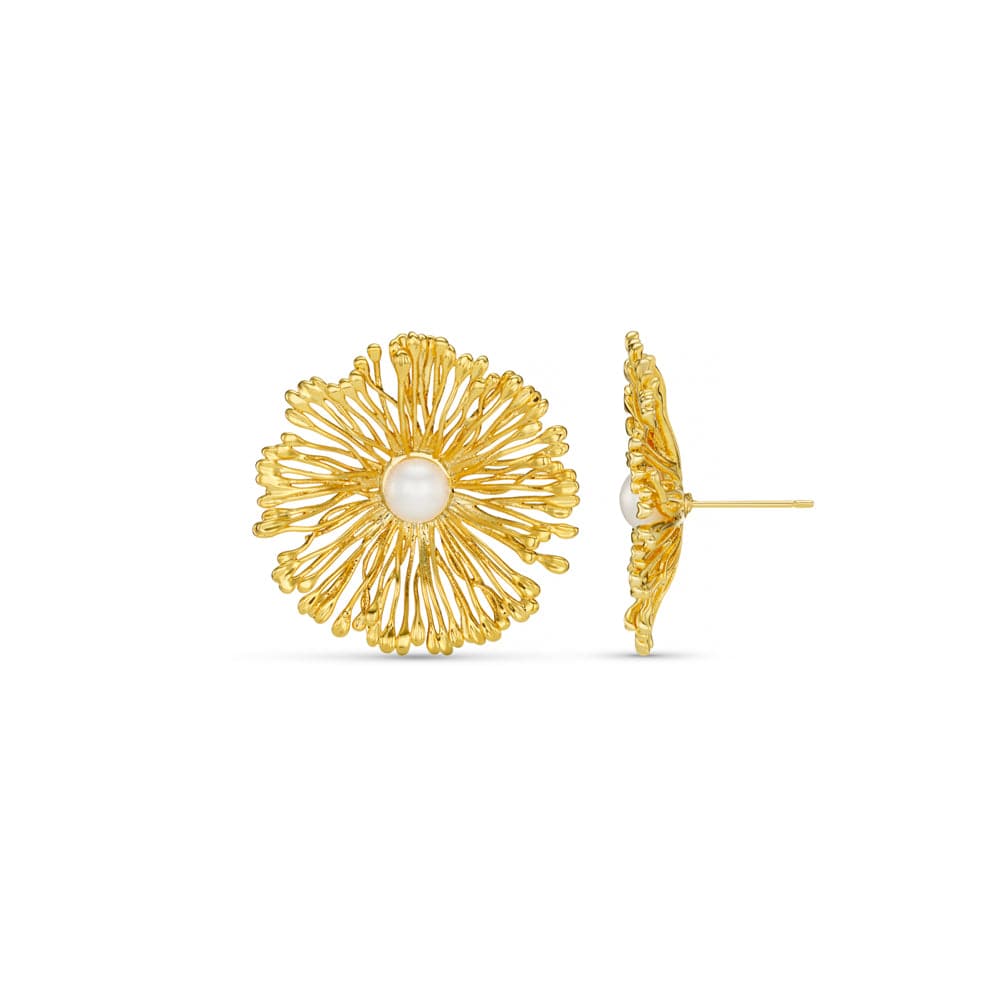 Statement Earring ONE Statement Flower & Pearl Earrings Orelia Jewellery