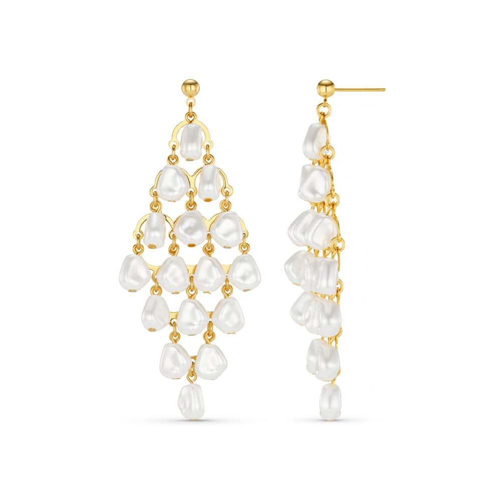 Statement Earring ONE Statement Pearl Chandelier Drop Earrings Orelia Jewellery