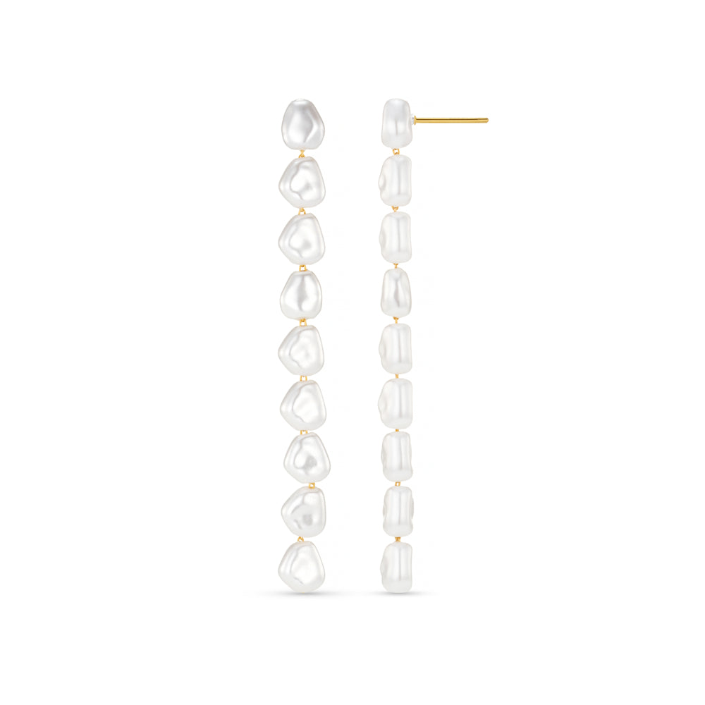 Statement Earring ONE Statement Pearl Long Drop Earrings Orelia Jewellery