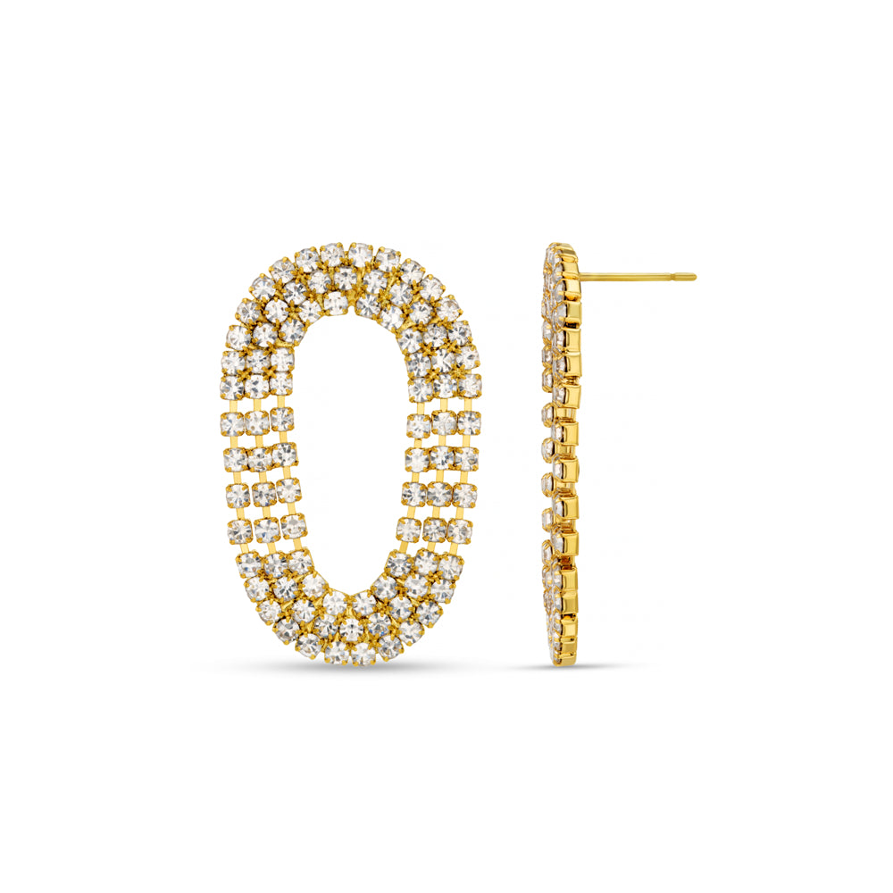 Statement Earring Oval Cupchain Earrings Orelia Jewellery