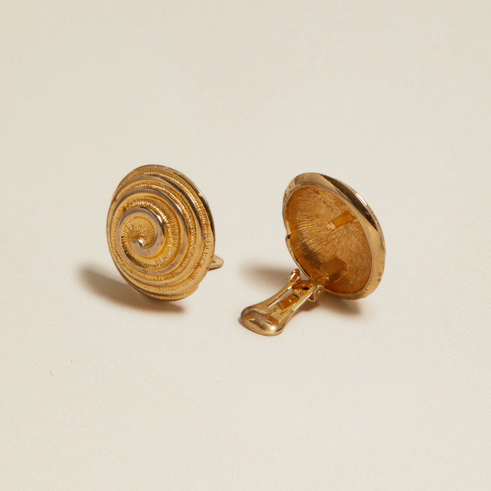 Statement Earring Vintage Chunky Swirl Clip-On Earrings Orelia Jewellery