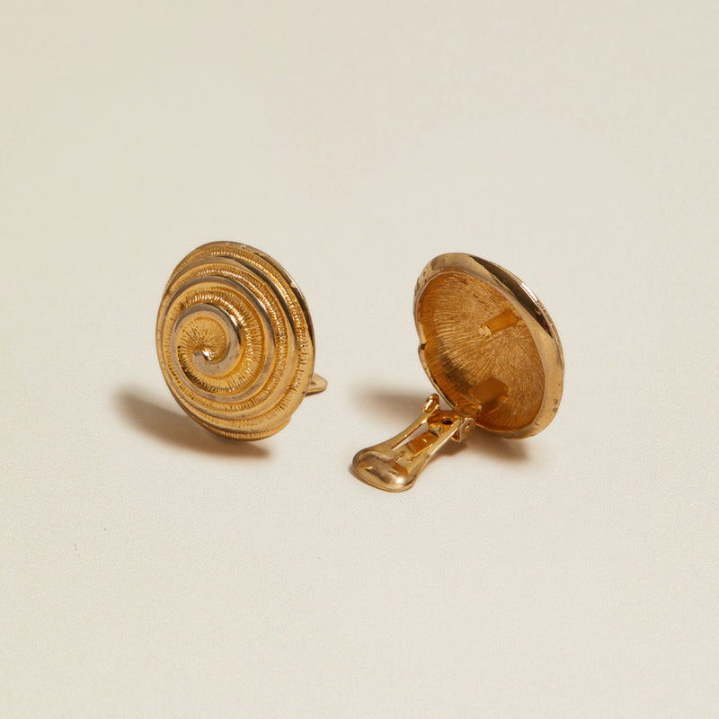 Statement Earring Vintage Chunky Swirl Clip-On Earrings Orelia Jewellery