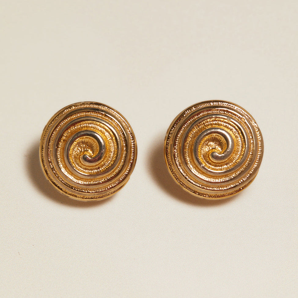 Statement Earring Vintage Chunky Swirl Clip-On Earrings Orelia Jewellery