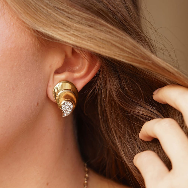 Statement Earring Vintage Fan Crystal Fan Earrings Orelia Jewellery