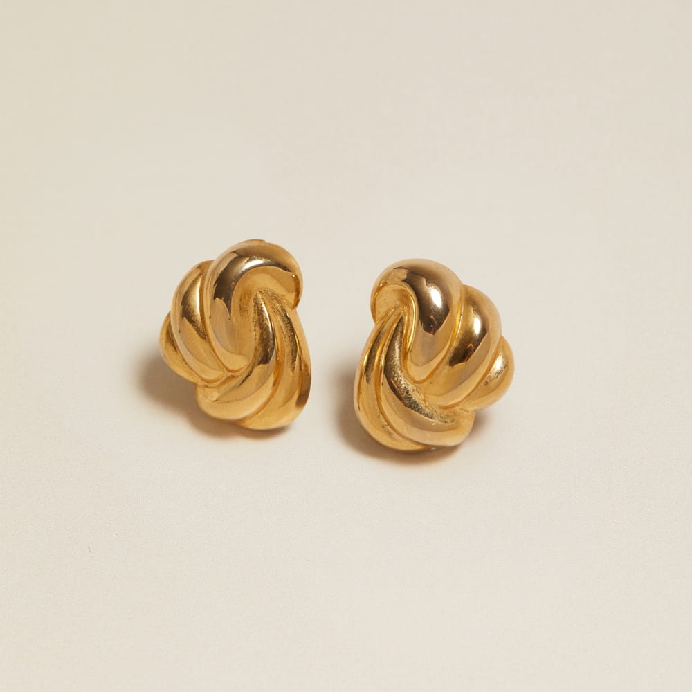 Statement Earring Vintage Sculpted Knot Clip-On Earrings Orelia Jewellery