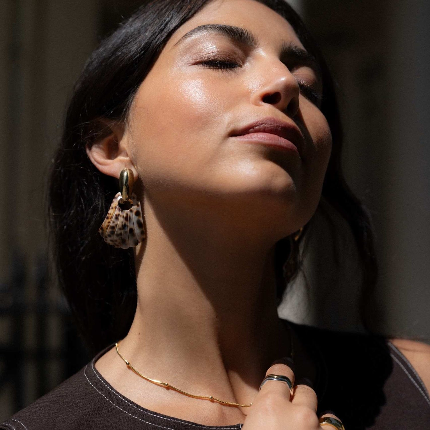 Statement Earring Vintage Tortoiseshell Fan Drop Earrings Orelia Jewellery