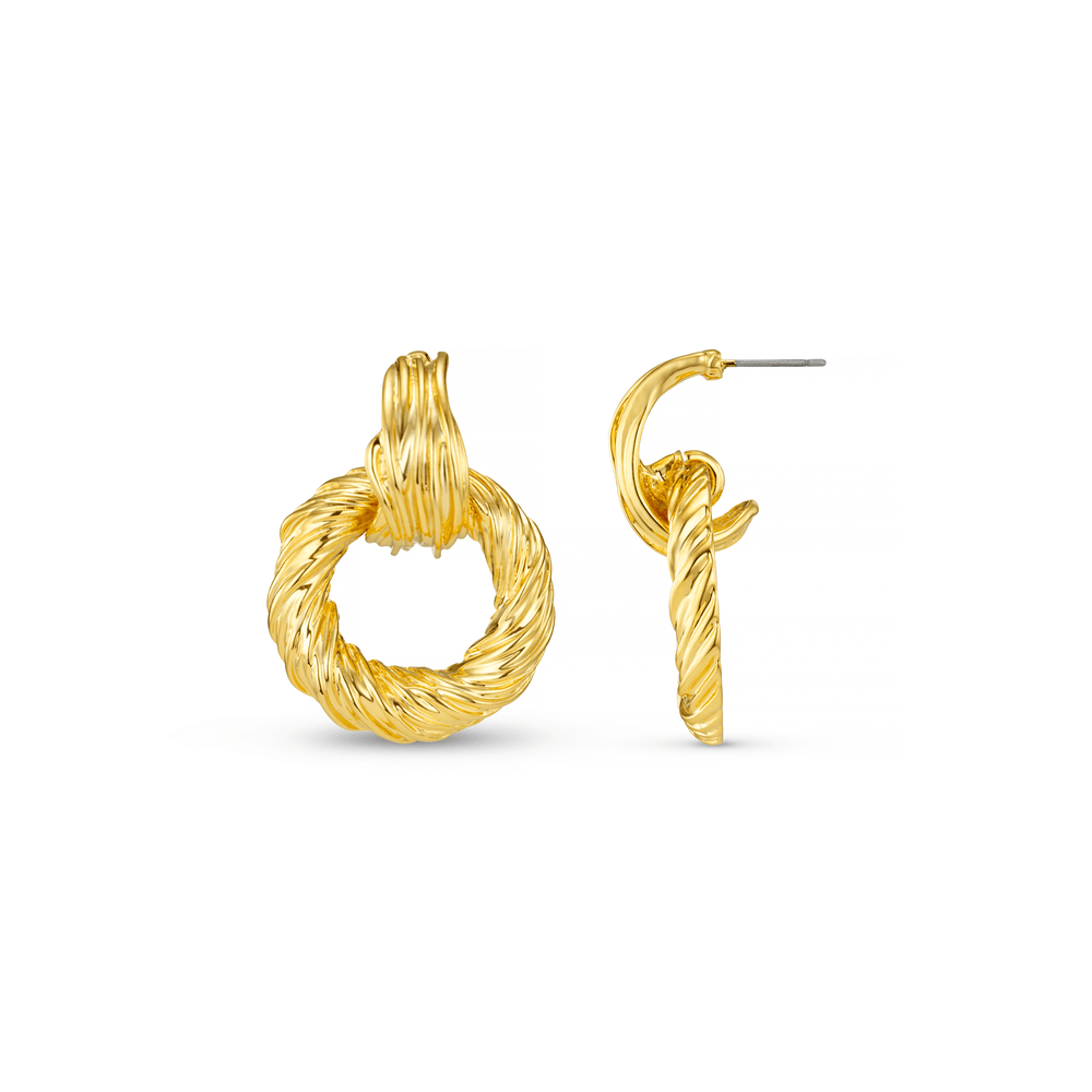 Statement Earrings Statement Textured Door Knocker Earrings Orelia Jewellery